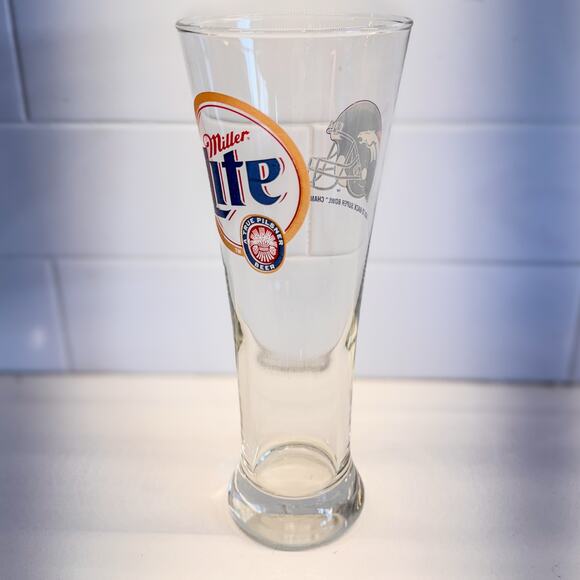 Vintage Denver Broncos Miller Pilsner Glass, "Back-To-Back Super Bowl Champs" - Picture 3 of 3